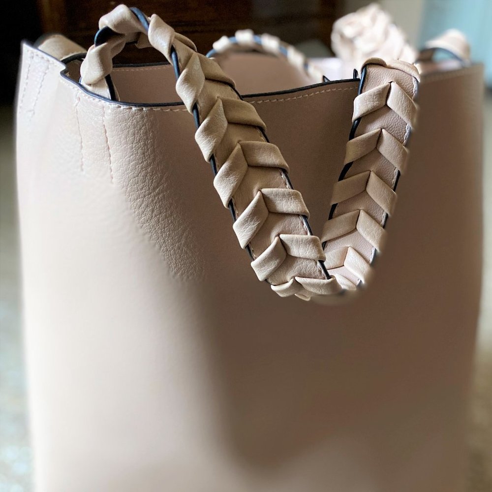 Jules Kae Blush Pink Nude Vegan Leather Tote